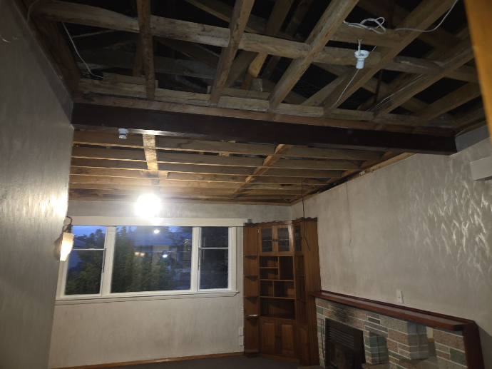 internal view of a soft strip demolition room removing asbestos